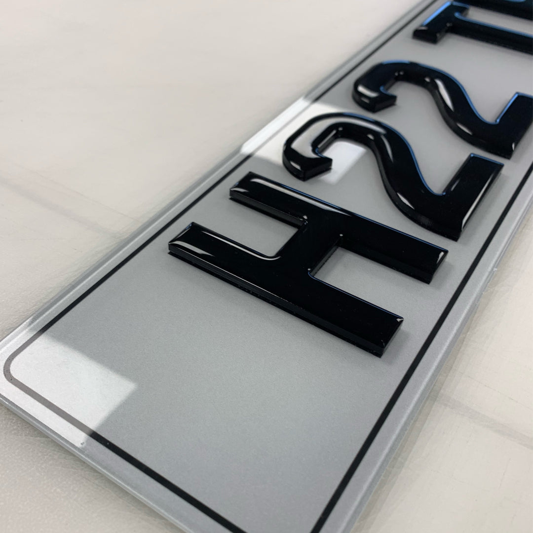 Tinted 4d gel front number plate