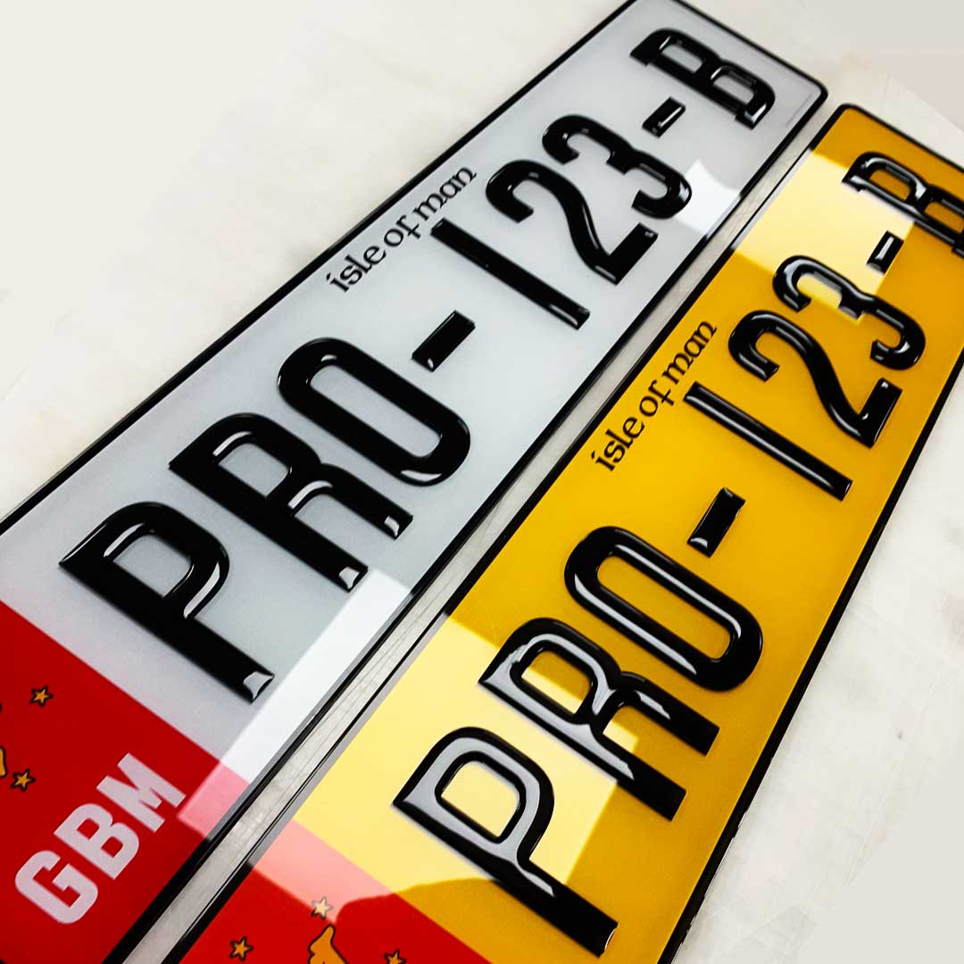 3D gel Isle of Man Number plates