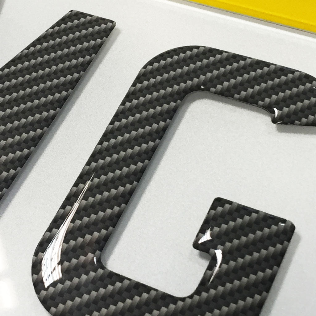 Carbon Fibre Gel Letters