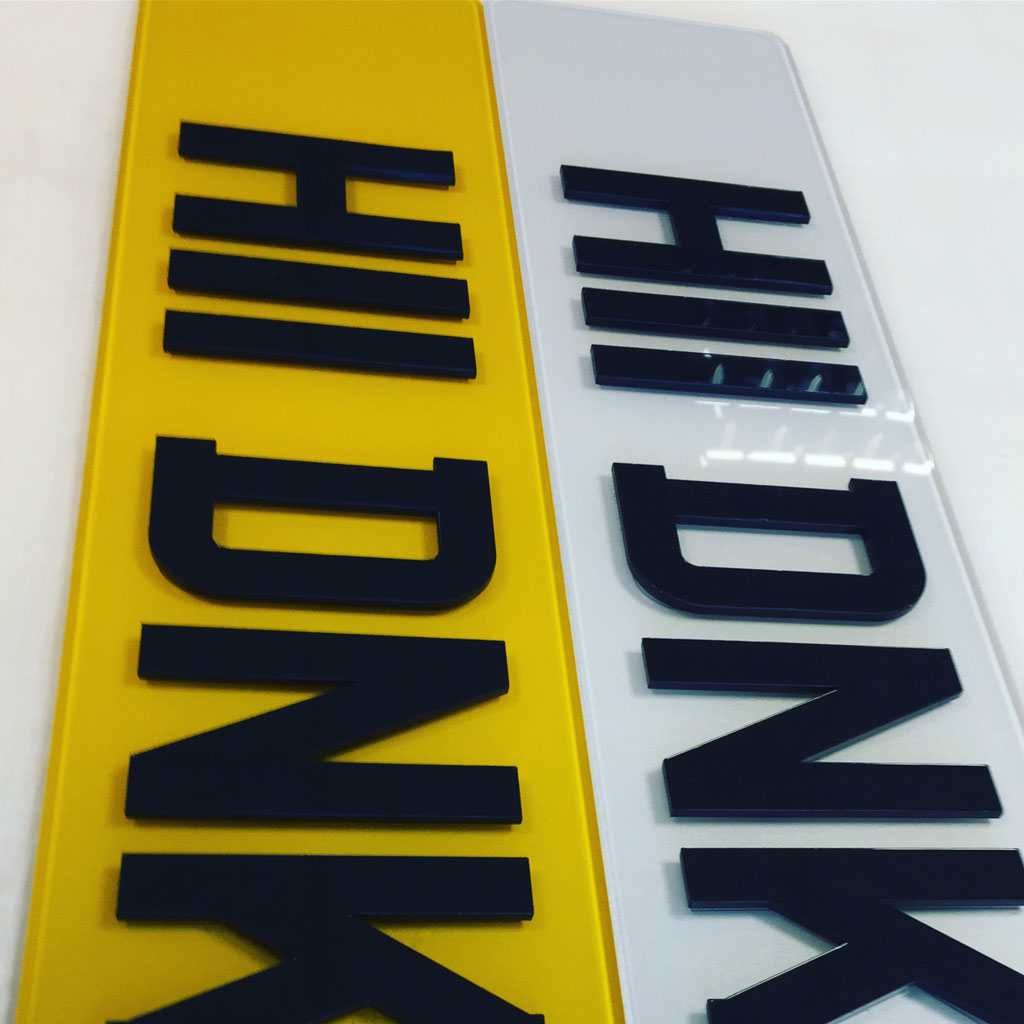 Road legal 4D Number Plates