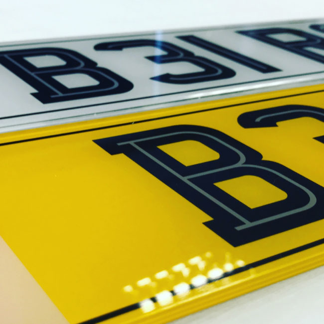 Set of Road Legal Number Plates