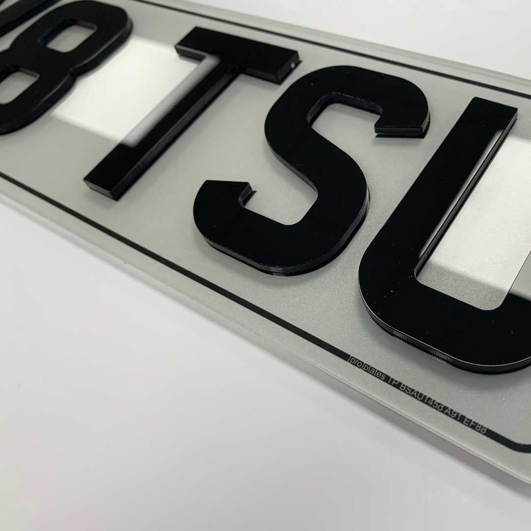 Raised 4d Small size car Number plates