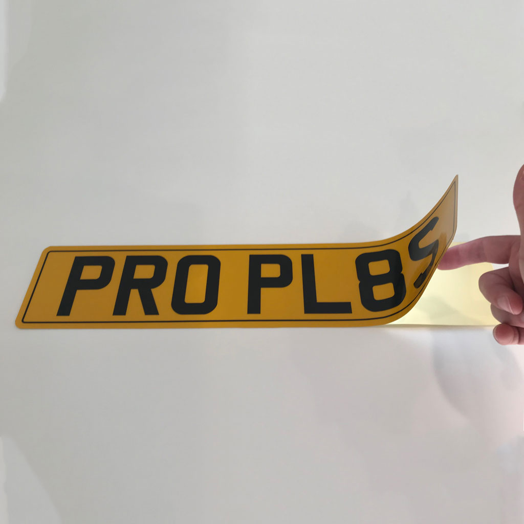 Stick On Number plates