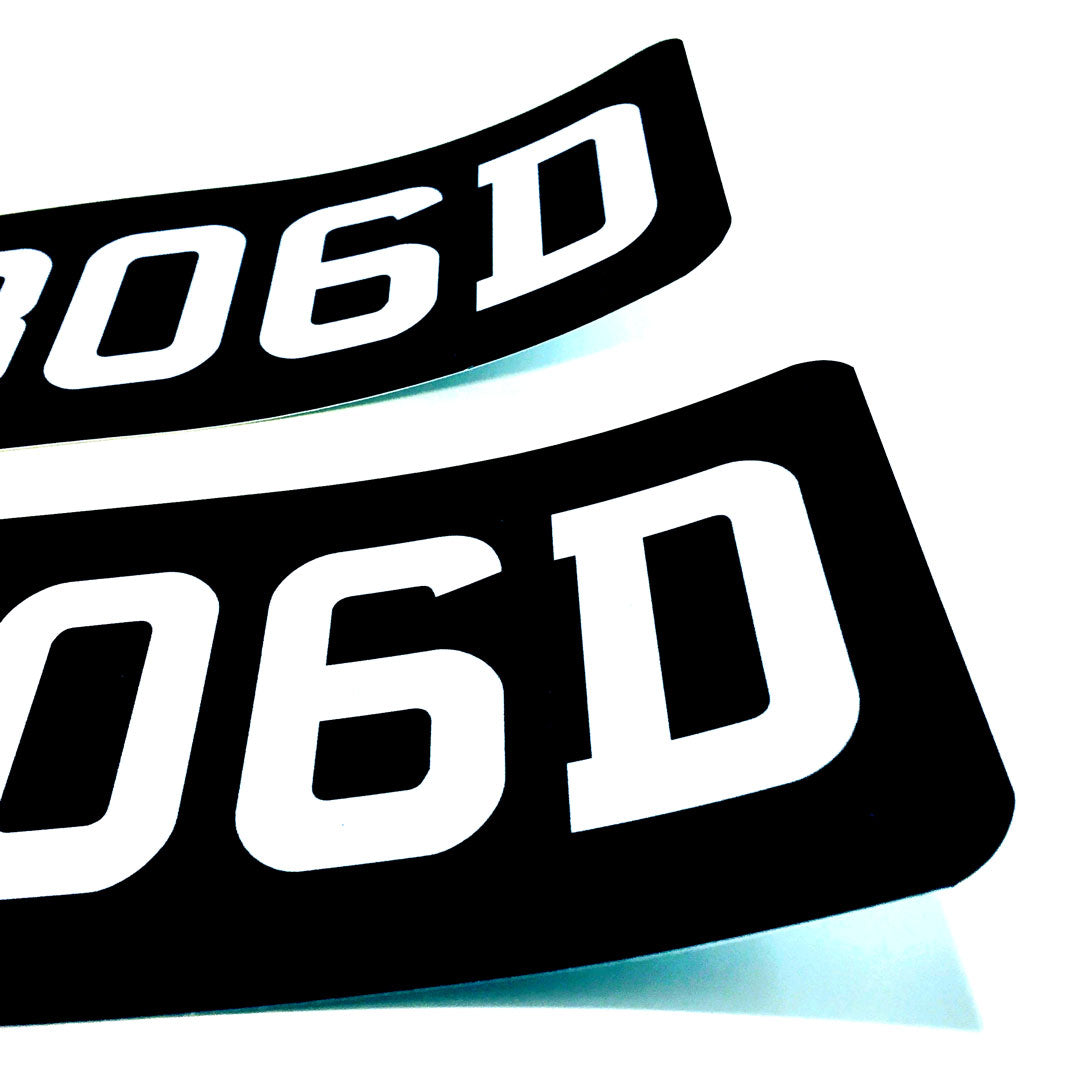 Black and White classic sticker number plates