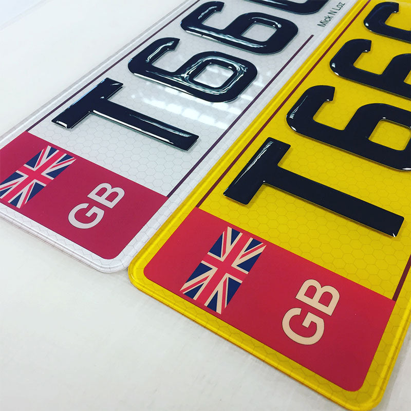 GB Gel Domed Number plates
