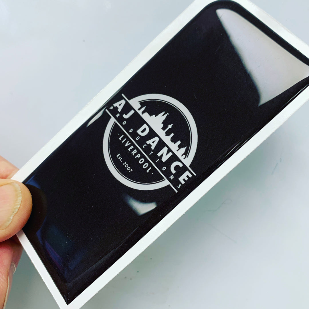 Raised custom gel badge for number plates