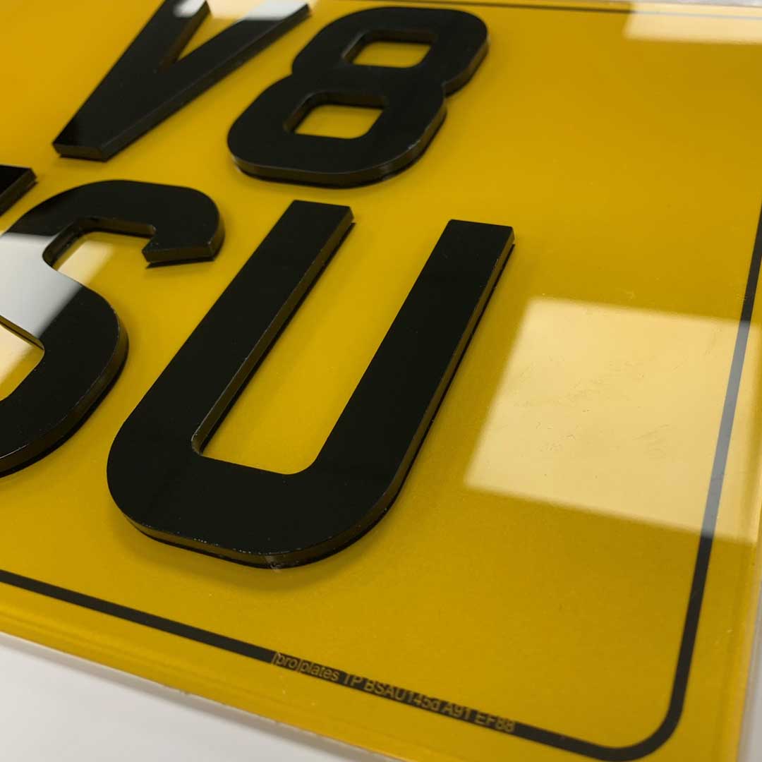 4x4 square 4D number plate