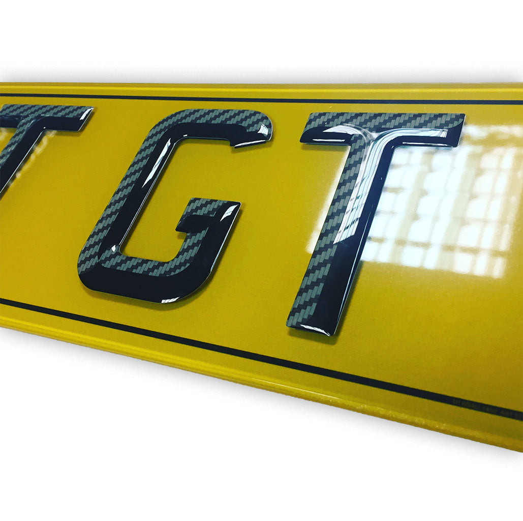 Gel Number Plate in 3d Carbon