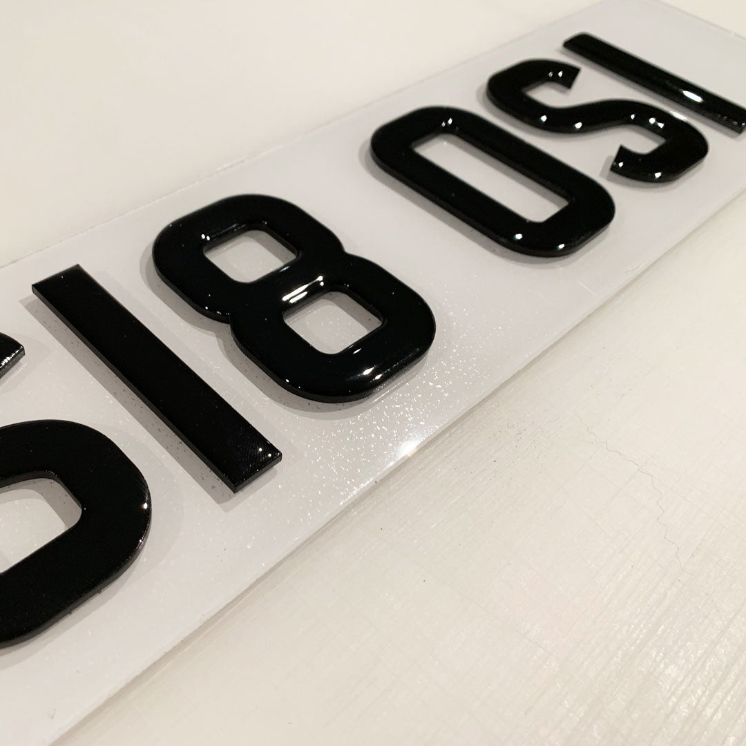 4D Gel Number Plates