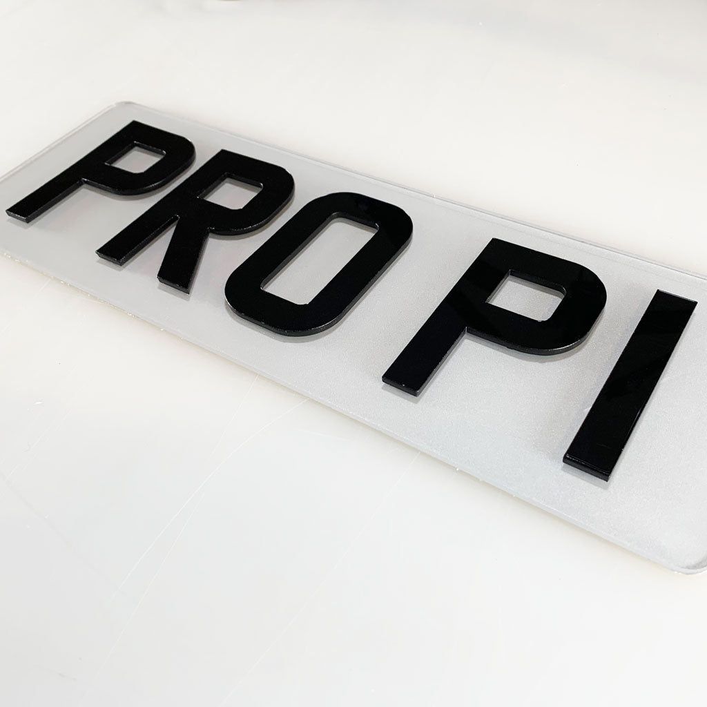 13 inch smaller 4d number plate