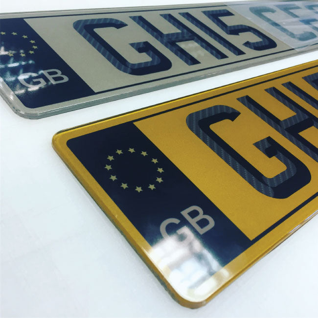 Black GB Tinted Number Plates
