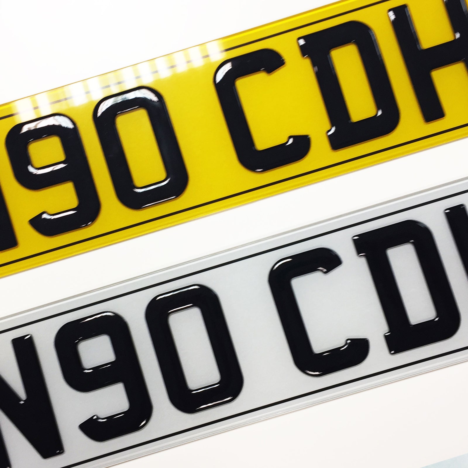 Black Gel Number Plates