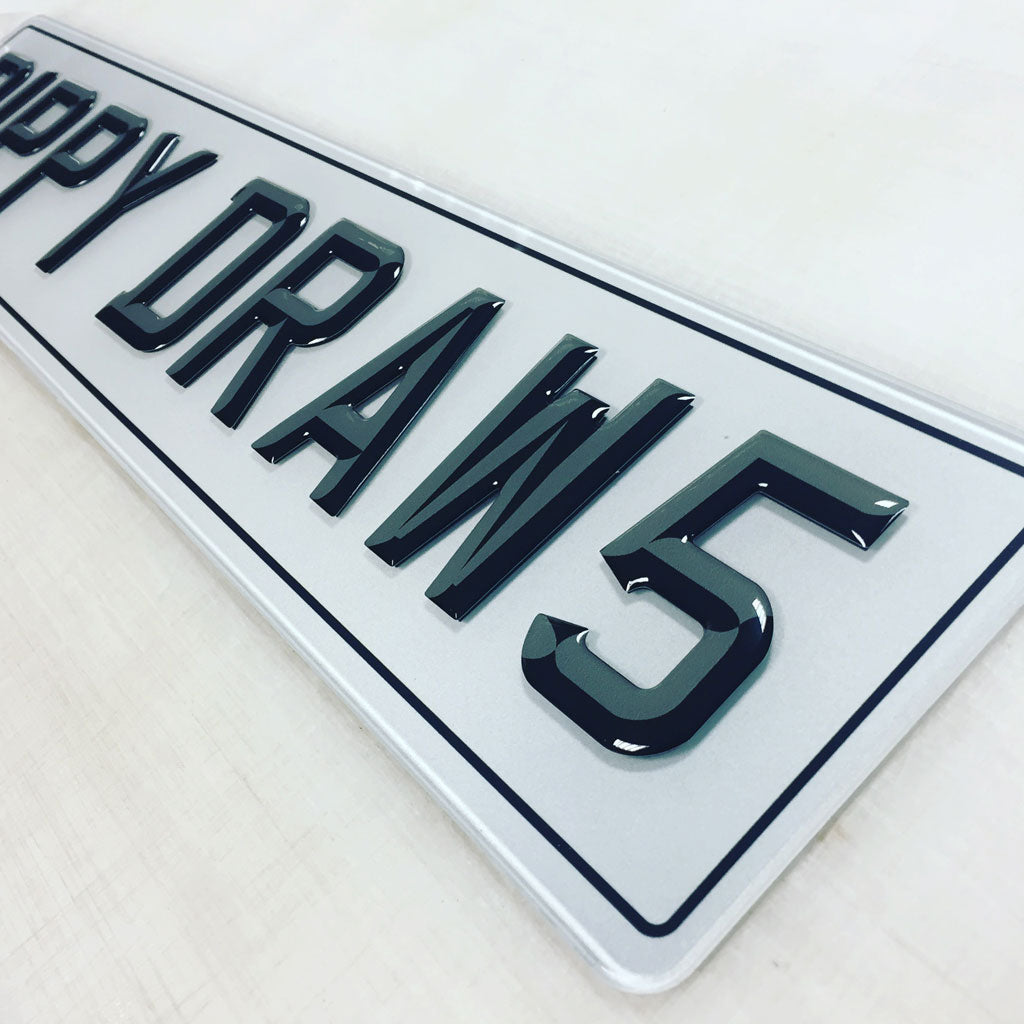Custom Gel Number Plates