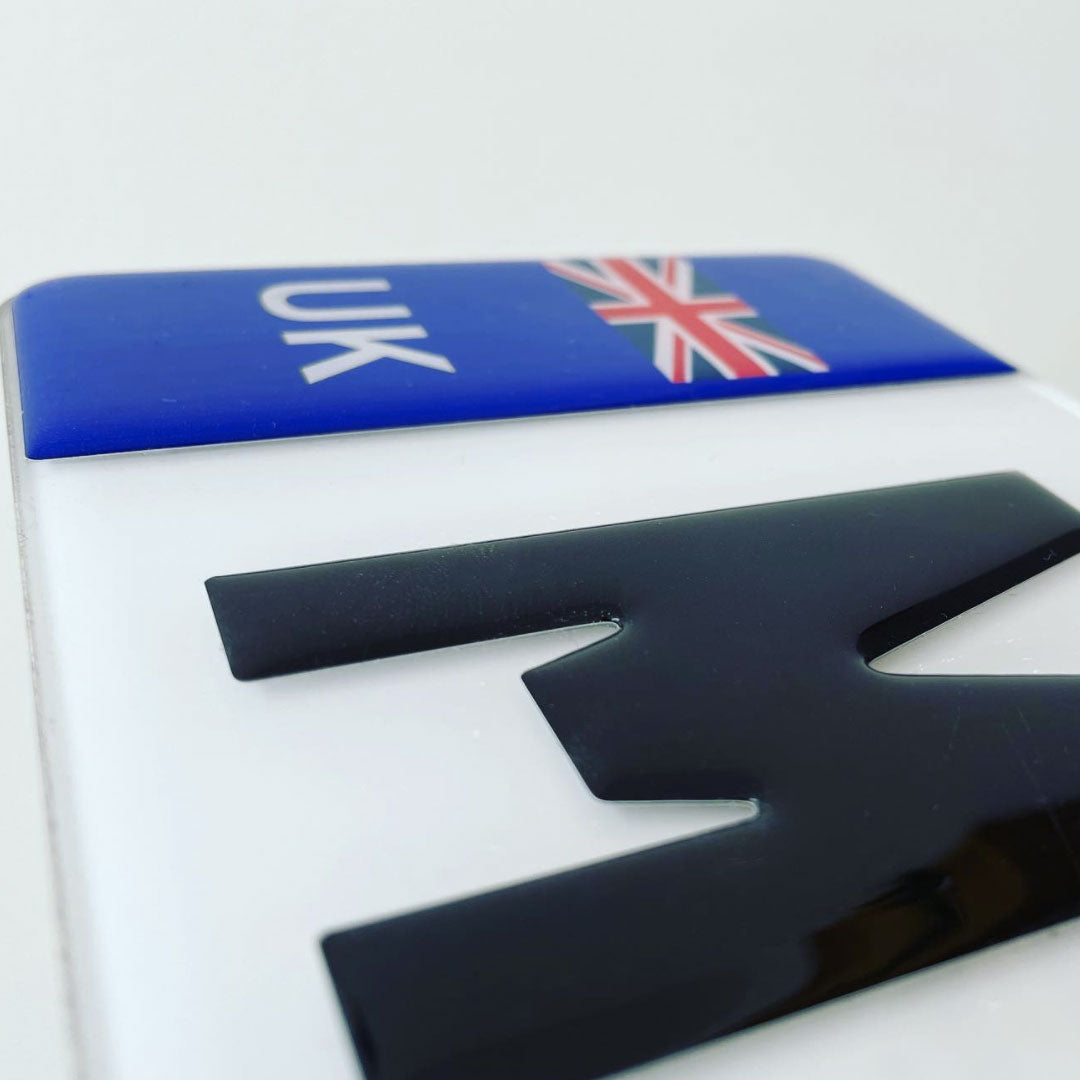 UK Gel flag number plates