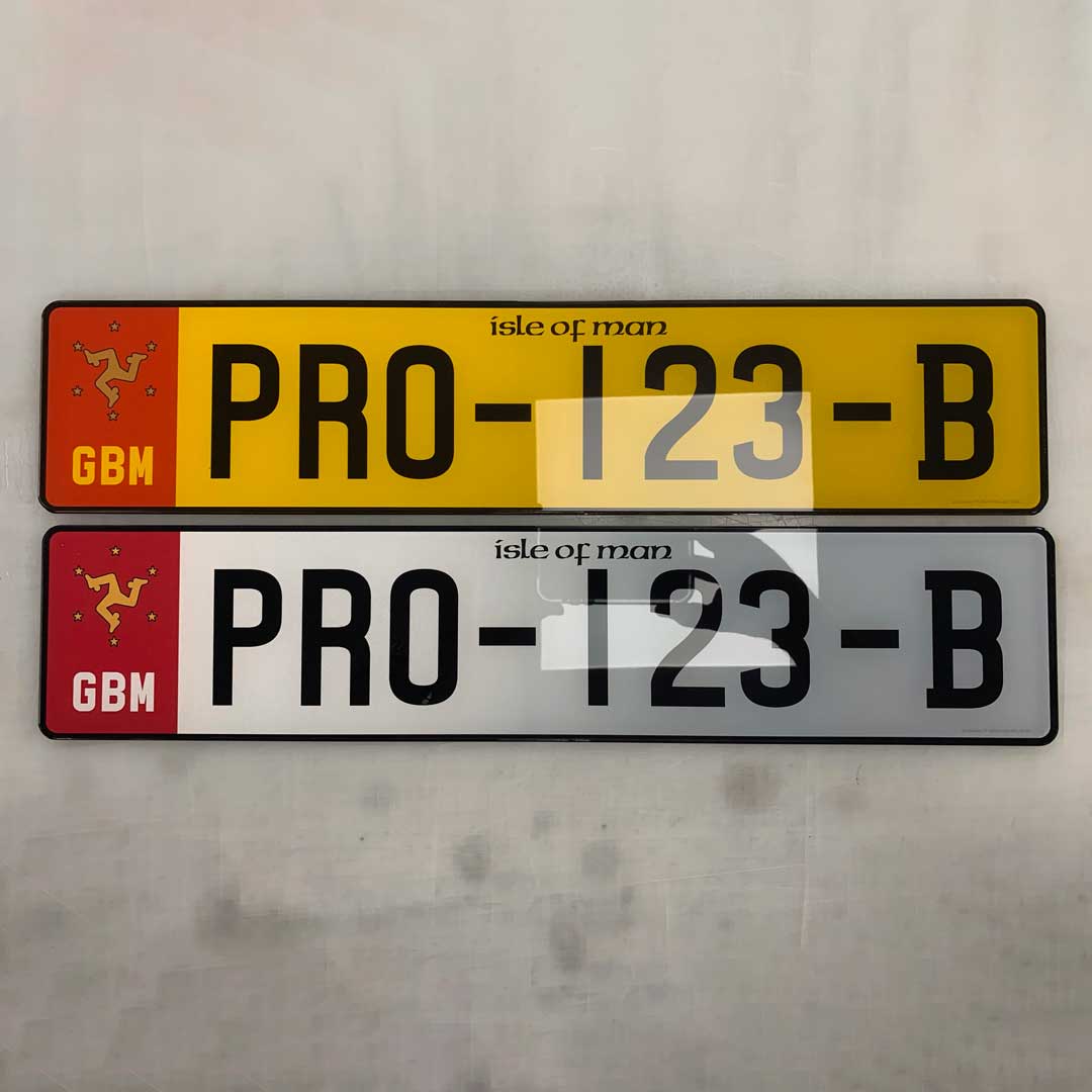 Standard Acrylic Isle of man number plates