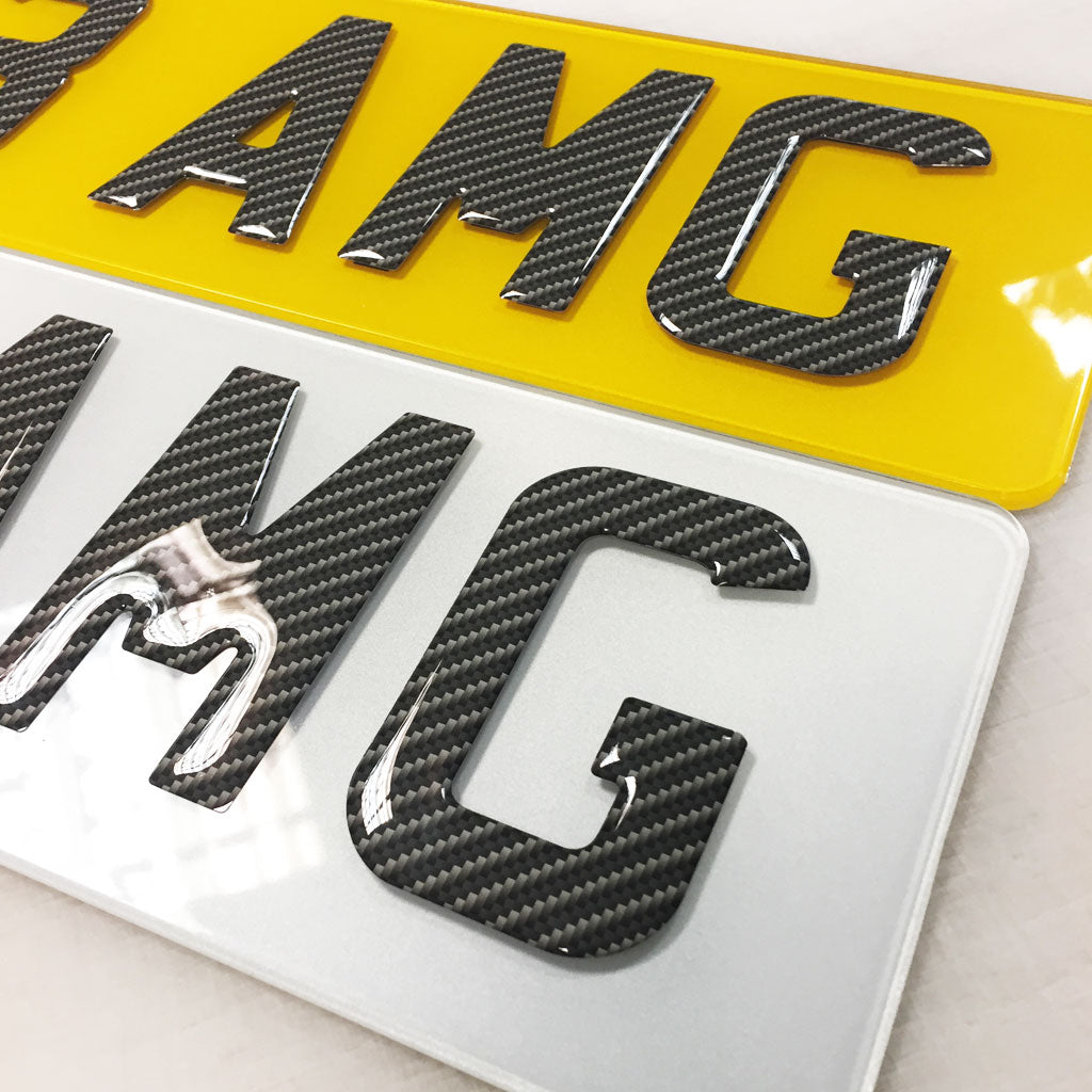Legal Domed Gel Carbon Number Plates