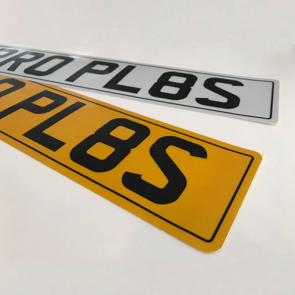 Stick On Number Plates Pro Plates