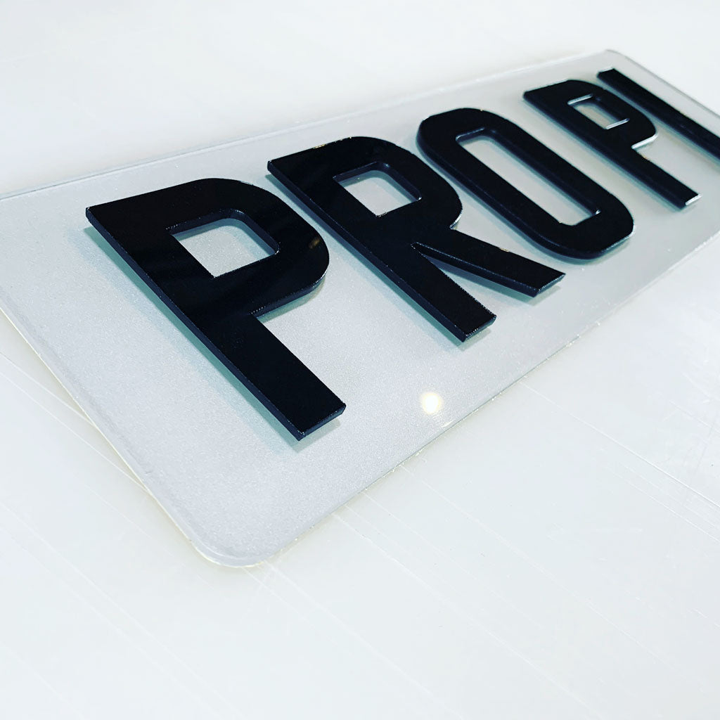 Small 4D Number Plates - 330 x 111