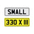 Small stick on number plates 330 x 111