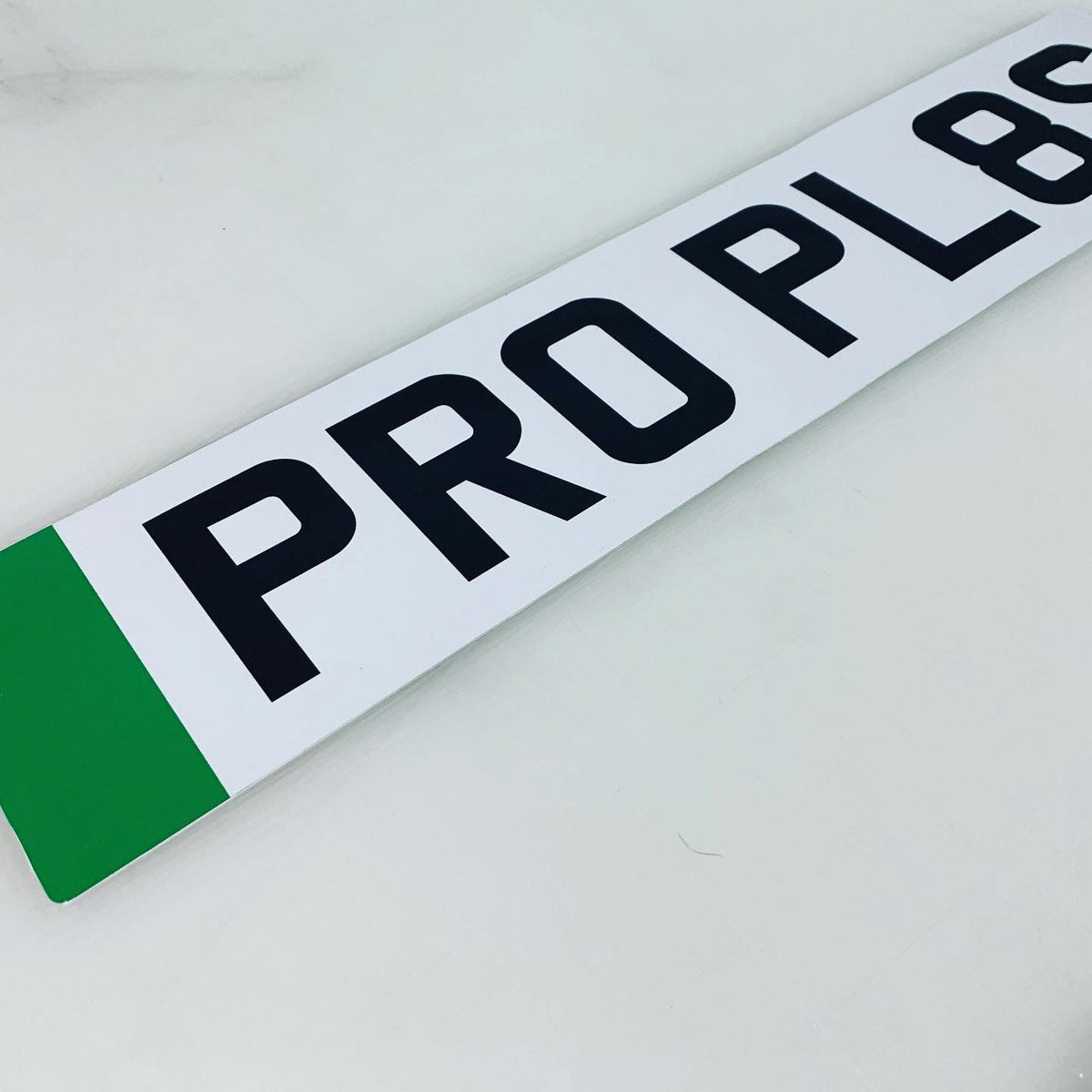 Stick on EV number plates