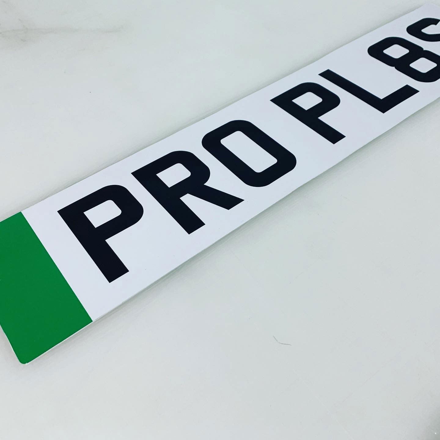 Stick on EV number plates