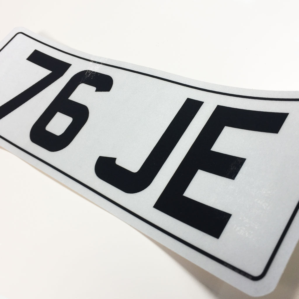 Small stick on number plates 330 x 111