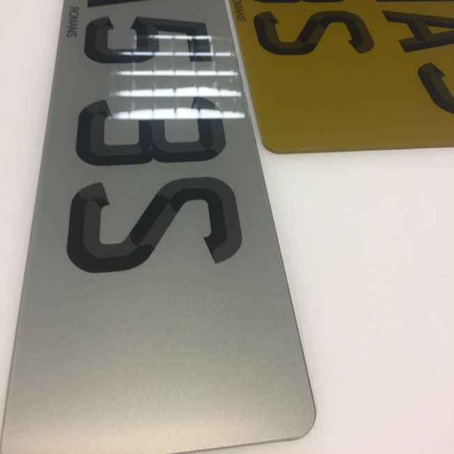 Tinted 3D Number Plates