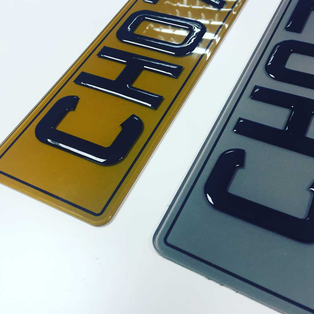 Tinted Gel Number Plates