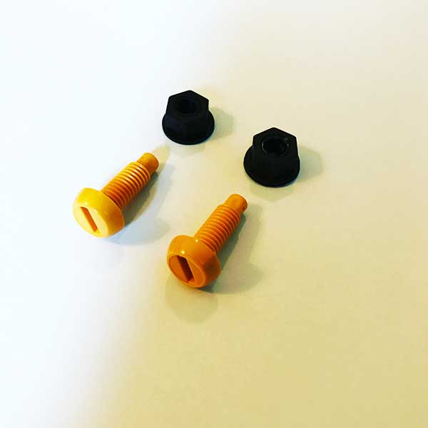 Yellow Screw plate fixings