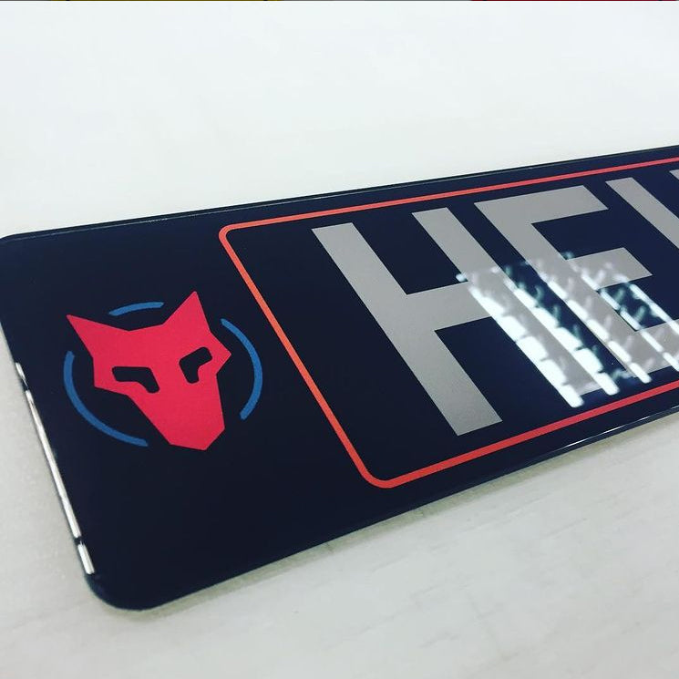 Company logo number plates