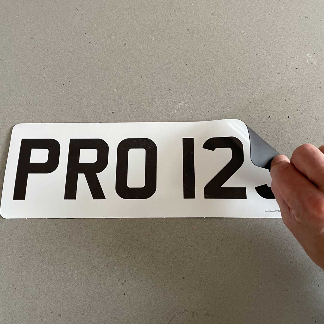 magnet removable number plate